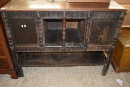 HEAVILY ADAPTED 18TH CENTURY OAK COFFER, 122 CM WIDE