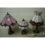 THREE GLASS ART DECO LAMPSHADES