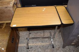 MELAMINE AND METAL FRAMED OVER THE BED TABLE