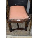 20TH CENTURY MAHOGANY FRAMED STOOL