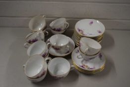 QUANTITY OF CZECHOSLOVAKIAN FLORAL DECORATED TEA WARES