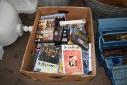 Box of various assorted DVD's