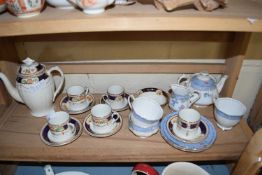 Mixed lot of tea wares to include Royal Albert harebell and further Edwardian coffee wares