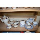 Mixed lot of tea wares to include Royal Albert harebell and further Edwardian coffee wares