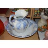 Grimwade wistaria pattern wash bowl and jug