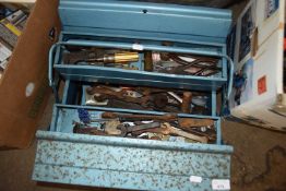 Cantilever tool box and contents