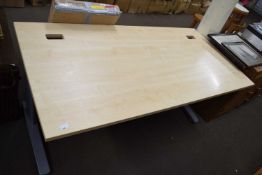 Metal framed office desk