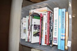 Box of books, railway interest