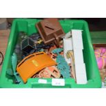 Box of various childrens plastic toys