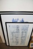 Mixed Lot: Railway prints to include Caerphilly Castle and two others
