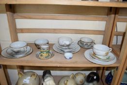 Collection of various Oriental eggshell tea wares