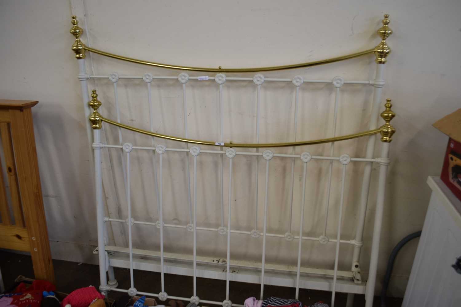 Modern brass and metal double bed frame