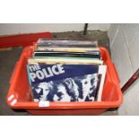 Box of various assorted LP records