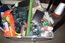 One box of Christmas decorations