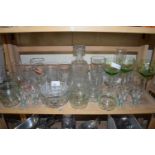 Collection of various assorted drinking glasses and other glass wares