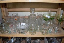 Collection of various assorted drinking glasses and other glass wares