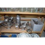 Mixed Lot: Various steel kitchen wares and cutlery