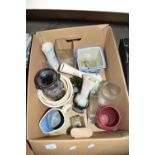 One box of various assorted vases, jardinieres, jugs etc