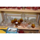 Mixed Lot: Assorted glass wares to include a range of dressing table items