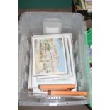 Box of various assorted mixed pictures, mainly continental prints