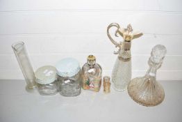 Mixed Lot: Decanters, storage jars etc