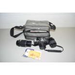 Pentax ME Super camera with bag and accessories