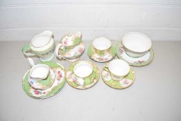 Mixed Lot: Paragon and other floral decorated tea wares