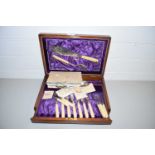 Case of silver plated cutlery