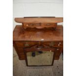 Victorian walnut dressing chest with mirrored back