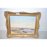 Sheila Hughes - Morston, oil on board, gilt framed