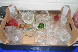 Mixed Lot: Various assorted drinking glasses, decanter etc