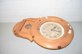 Pine framed wall clock