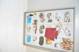 Display tray of various assorted costume jewellery