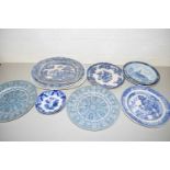 Mixed Lot: Various blue and white plates and saucers