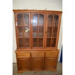 YOUNGERS OF LONDON LOUNGE DISPLAY CABINET WITH GLAZED TOP SECTION AND DRAWER AND CUPBOARD BASE,