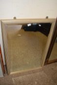 Modern rectangular bevelled wall mirror in gilt finish frame