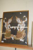 Framed study of Asian deity's