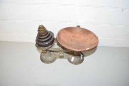 Vintage shop scales and weights