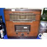 Vintage HMV wooden cased radio
