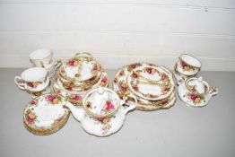 Quantity of Royal Albert Old Country Rose tea wares