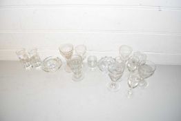 Mixed Lot: Various 19th Century and later spirit glasses