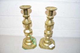 Pair of brass candlesticks