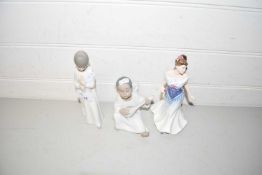 Mixed Lot: Lladro figure of an angel plus Royal Doulton figurine 'For You' and one other (3)