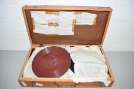 Case of vintage 78rpm records