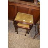 Nest of three glass top tables