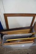 Box of various assorted pictures to include oil on board study of a yacht race, various marine and