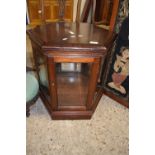 Mahogany hexagonal glazed display cabinet