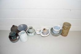 Collection of various small studio pottery, vases and bowls