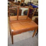 Mid Century dressing table with triple mirror