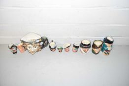 Collection of various Doulton and other character jugs